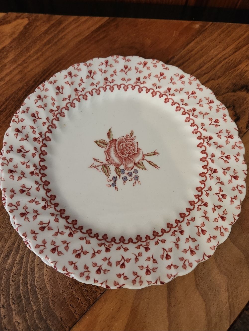 Vintage Johnson Brothers Dessert Plates Rose Bouquet Lot Of 4